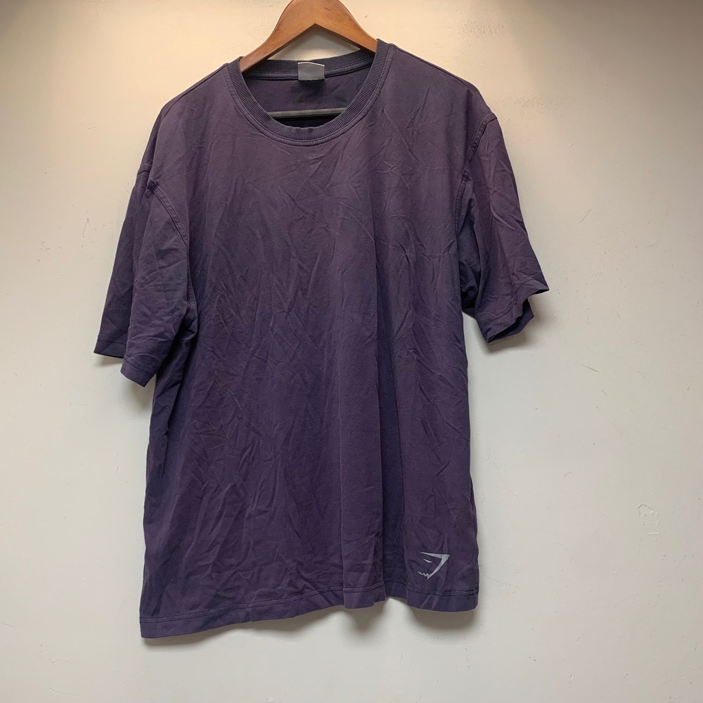 Gymshark T-Shirt Mens Large Purple Good Graphic Logo GMST4026 Short Sleeve